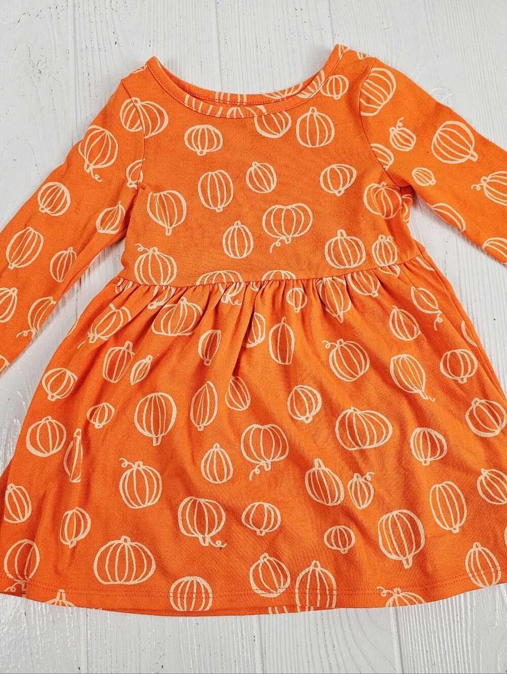 Cat & Jack Toddler Pumpkin Long Sleeve Dress
